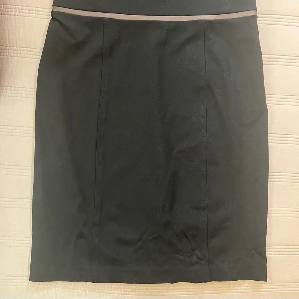 Lauren Ralph Lauren Black Dress with Leather Striped Accents - Picture 5 of 10